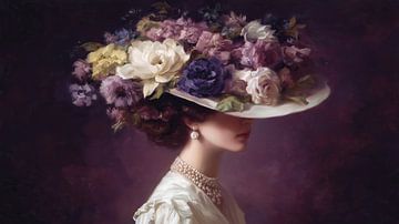 Chapeau à fleurs | Femme avec chapeau