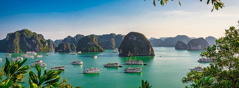 Panorama Halong Bay, Vietnam van Rietje Bulthuis