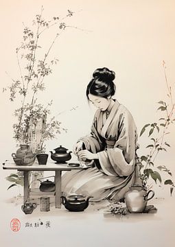 Japanische Teezeremonie von Peet de Rouw