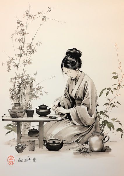Cérémonie japonaise du thé par Peet de Rouw