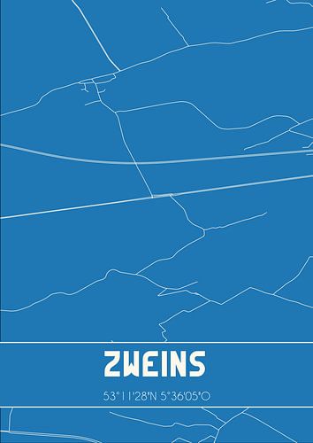 Blaupause | Karte | Zweins (Fryslan)