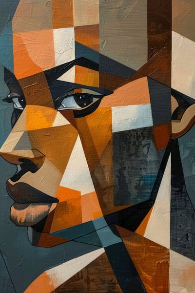 Cubist portrait of a woman by Poster Art Shop