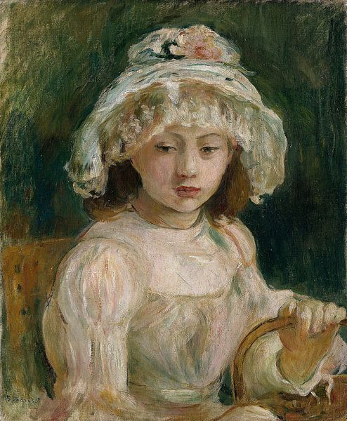 Young Girl with Hat, Berthe Morisot by Masterful Masters