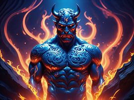 male devil fantasy artwork created with Generative AI technology by Markus Gann