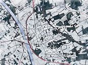 Kaart van Beringen in de stijl 'White Winter' van Maporia thumbnail
