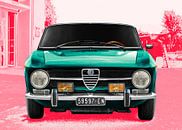 Alfa Romeo 1300 GT Junior in green & pink by aRi F. Huber thumbnail