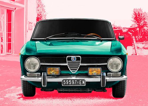 Alfa Romeo 1300 GT Junior in green & pink