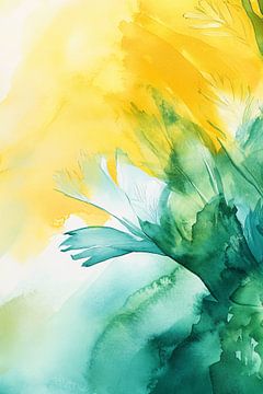 Tropische abstracte aquarel kunst van Imperial Art House