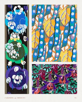 Buntes Vintage-Art-Deco-Muster, Variationen 5