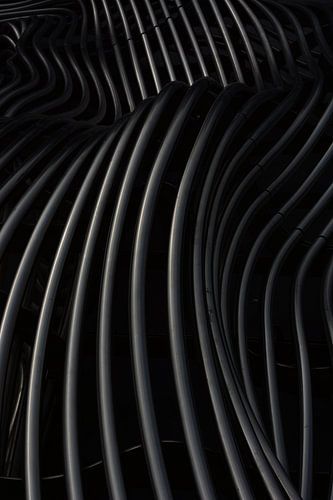 Stalen golven in zwart-wit