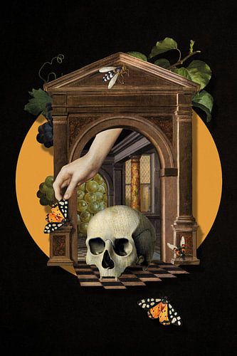 a Light and Dark Collage of Art van Marja van den Hurk