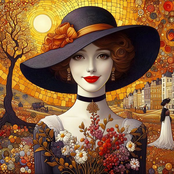 Lady with Hat van Caroline Lichthart