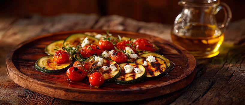 Grilled vegetables with fresh tomatoes by Poster Art Shop