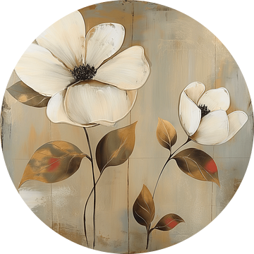Bloemen abstract, neutraal en tijdloos van Mel Digital Art