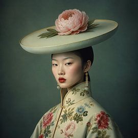 Femme au chapeau de fleurs sur Salt Theory