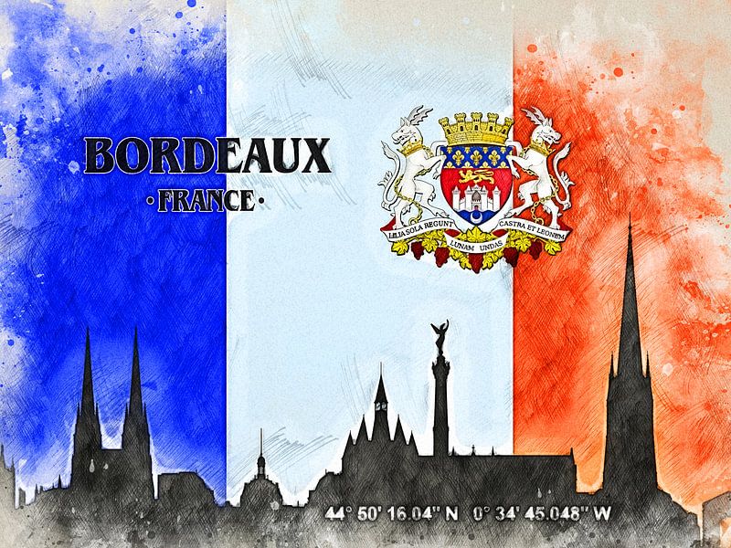 Bordeaux von Printed Artings