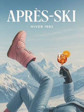 Apres Ski Alpen Bergen Cocktail Vintage 90s Winter van Dagmar Pels