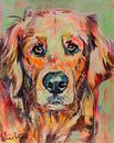 Golden Retriever von Gemälde Liesbeth Serlie Miniaturansicht