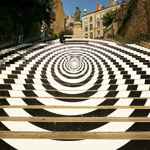 Op-Art in Blois. Frankreich.