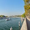 Vue de la Seine et de la Tour Eiffel. sur Rene du Chatenier