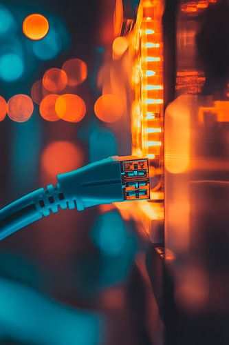 Cable insertion with colour light experience