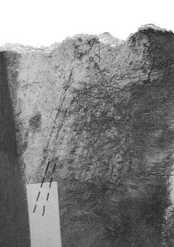 Minimalistische Kunstcollage in Schwarz und Weiß