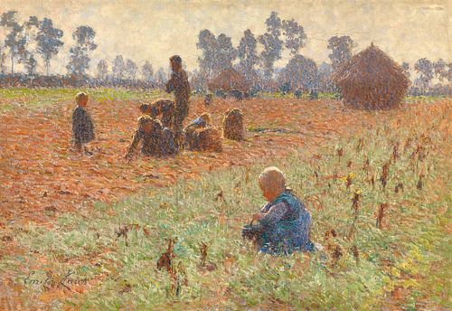 Het verzamelen van graan, Emile Claus
