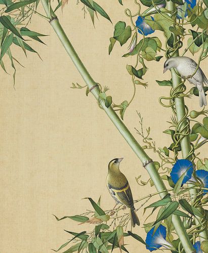 Bambus und Efeu Morgenlilien, Giuseppe Castiglione
