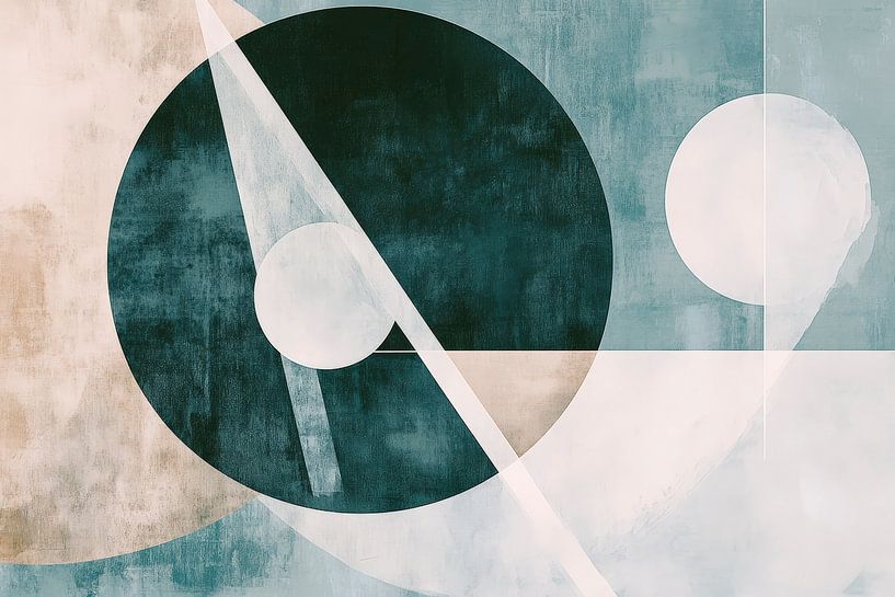 Geometrische Harmonie in sanften Tönen von Poster Art Shop
