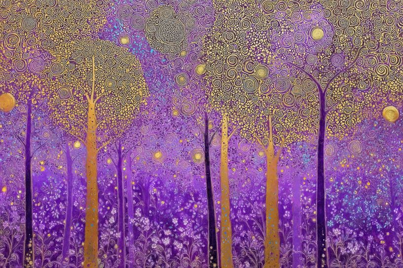 Forêt violette en spirale par Whale & Sons