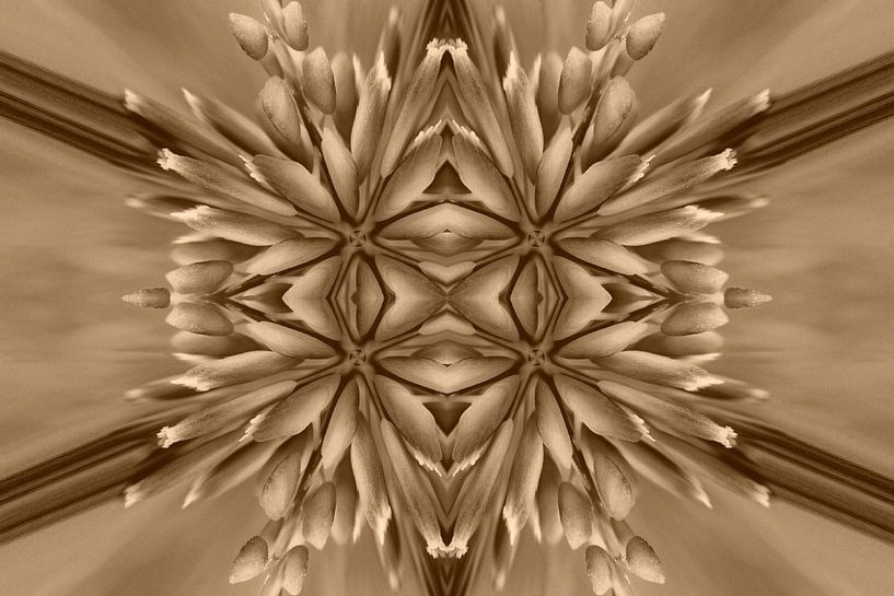 Dynamic flowers warm antique by Corina Scheepers-de Mooij