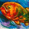 Poisson rouge chagarique. sur Ineke de Rijk