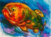 Chagarischer roter Fisch. von Ineke de Rijk Miniaturansicht