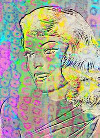 Lady und Blumenmuster von Claudia Gründler