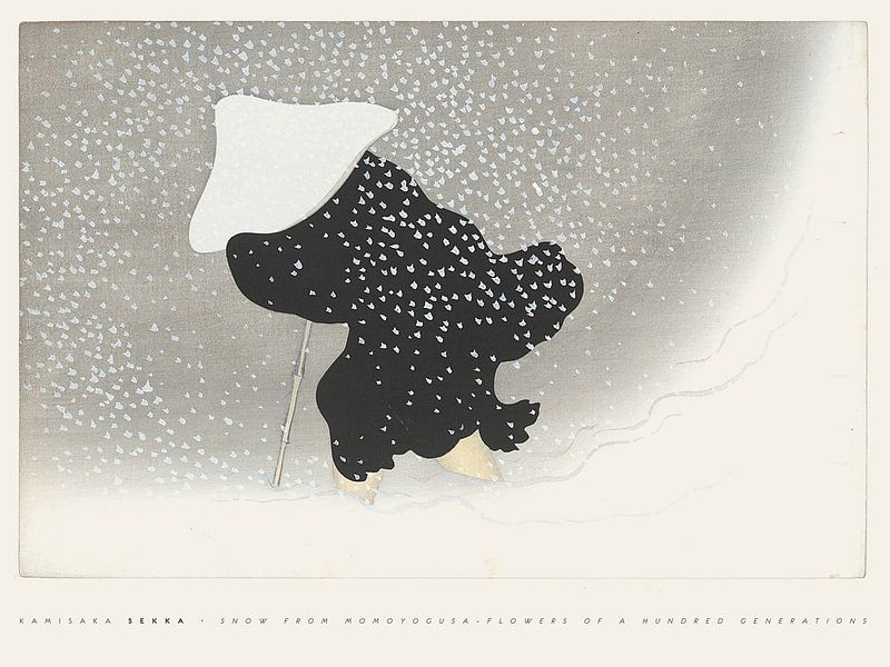 Kamisaka Sekka - Japanese Snow from Momoyogusa by Old Masters
