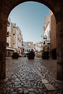 Een behaaglijke straat met oude, mooie huizen op Ibiza | Architectuur | Straatfotografie van eighty8things