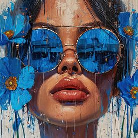 blue sunglasses | Bloom Glass by Art Whims