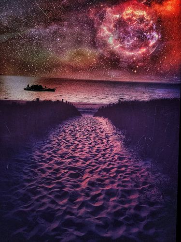 Sternenmeer verträumter Himmel mit Fischer Noordwijk Leiden