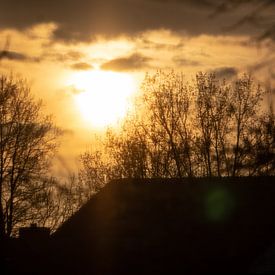 Golden hour in een woonwijk van Pim Coenraads