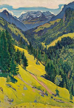 De Kienvallei met het Bluemlisalp-massief, Ferdinand Hodler
