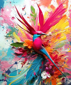 Paint Splash Bird van Jacky