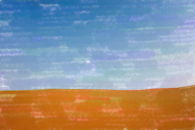 Aquarelle minimaliste d'une dune de sable par Frank Heinz