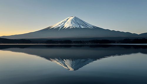 Fuji's majestueuze weerspiegeling