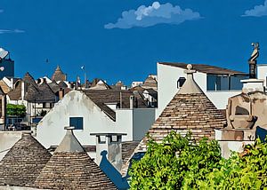 Trulli daken in Italië