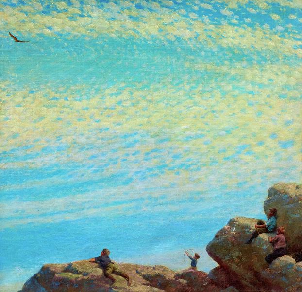 Charles Courtney Curran,The Hawk by finemasterpiece