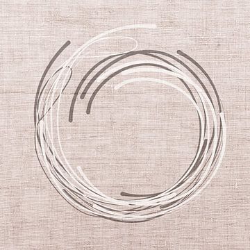 Minimal Art: Circle (Enso)  in Japandi style van Studio Pieternel