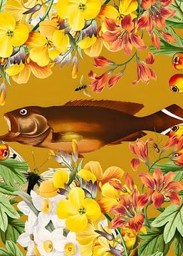 Vis in een gele wereld van Dimas Arochman
