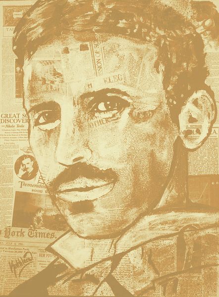 Nikola Tesla &quot;Weinlese von Kathleen Artist Fine Art