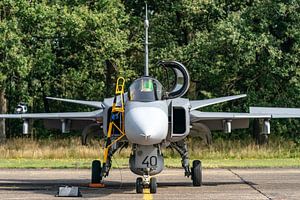 Bereit zum Abflug. Saab JAS 39 Gripen der tschechischen Luftwaffe bereit zum Abflug in Kleine Brogel von Jaap van den Berg