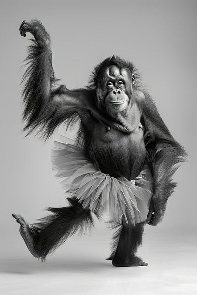 Orang-outan dansant en tutu par Poster Art Shop